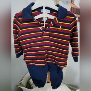 Ralph Lauren Kids Polo - Navy, Yellow, Red Stripes